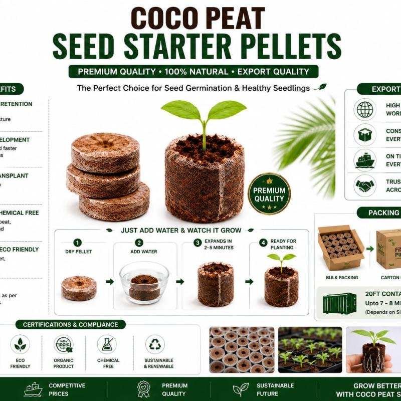 Coco Peat Seed Starter Pellets